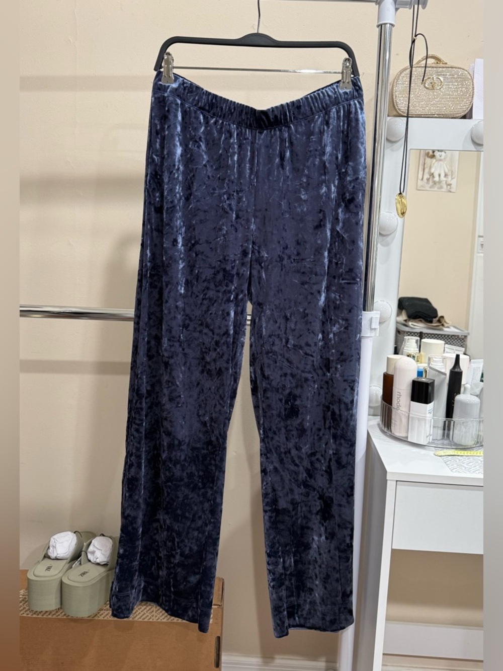 A New Day Blue Velvet Pants Size M